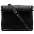 Siamod 45355 SAN FRANCESCO (Black) 15.6" Leather Messenger Bag
